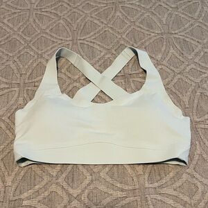 Athleta light blue cross back sports bra S